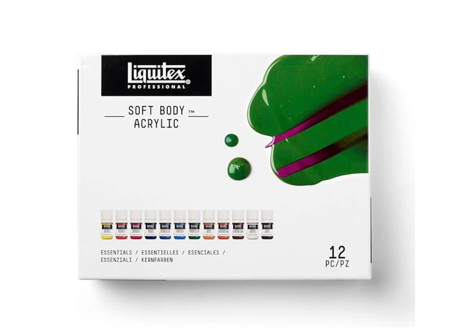 Soft Body Acrylic Paint - Essentials (12 colours)
